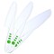 Curious Chef 3-Piece Nylon Knife Set for Kids Ages 4-14 - White & Green Plastic Knives for Nonstick Pans - Non-Scratch Reusable Kitchen Tools